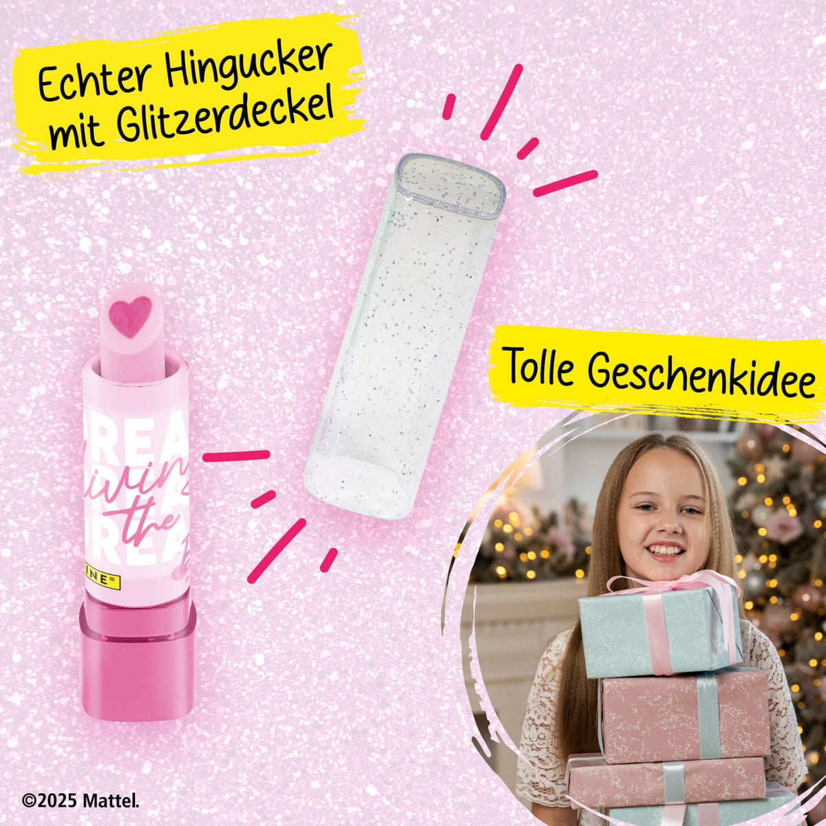 Barbie 1x Lipstick Radierer - Radiergummi in Lippenstift-Form