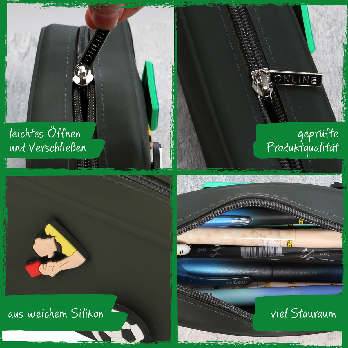 ONLINE PEN Schlampermäppchen Soccer mit Pins | Etui