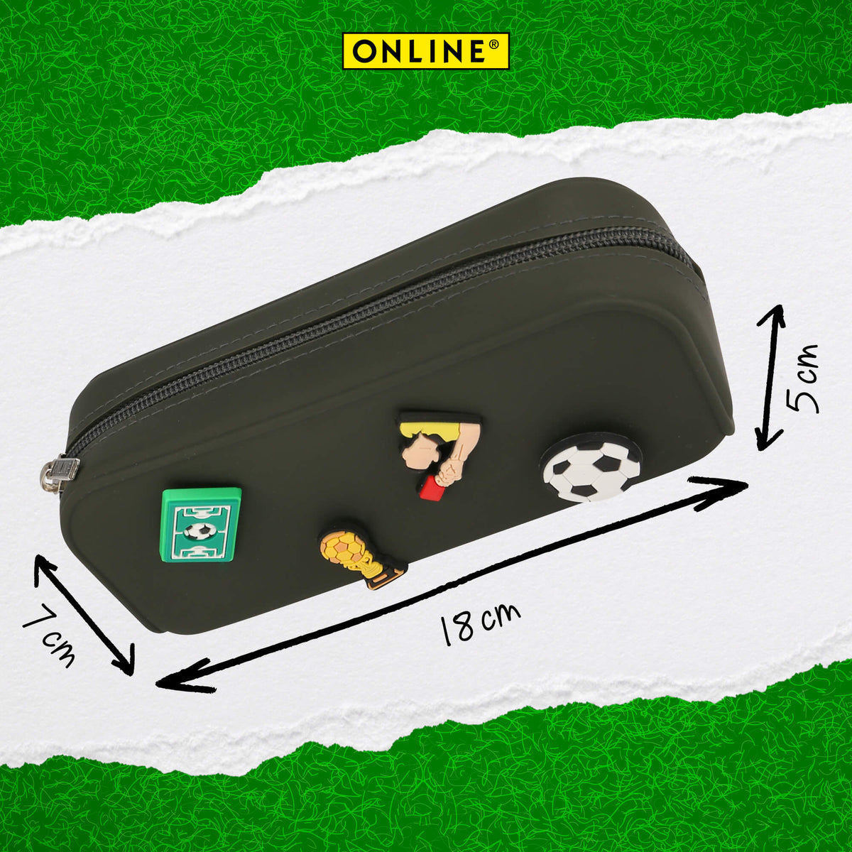 ONLINE PEN Schlampermäppchen Soccer mit Pins | Etui