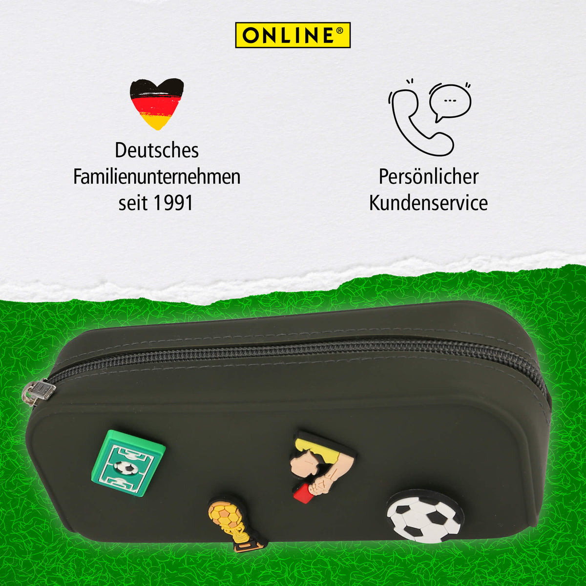 ONLINE PEN Schlampermäppchen Soccer mit Pins | Etui