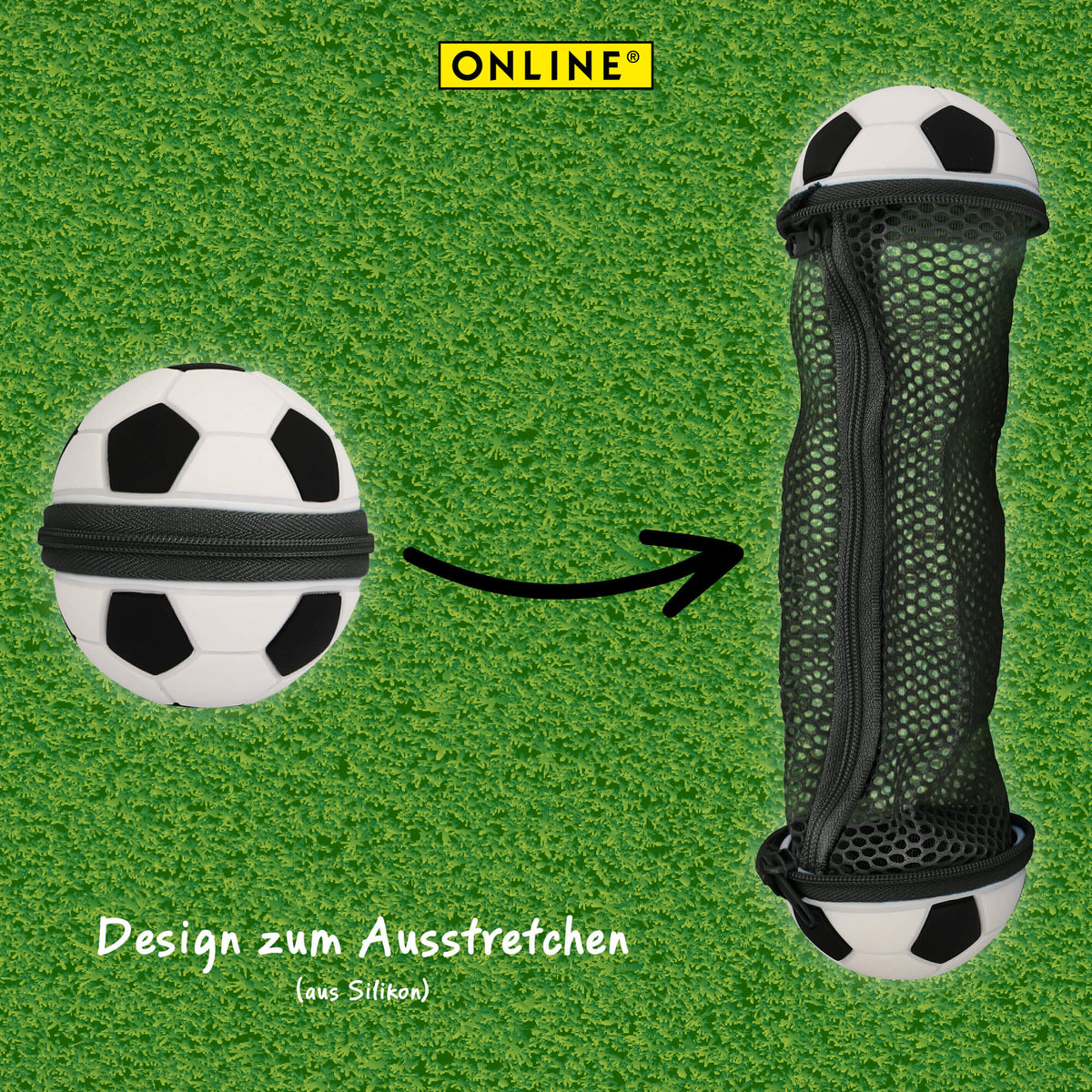 ONLINE PEN Schlampermäppchen Soccer | Zip, 22x7 cm