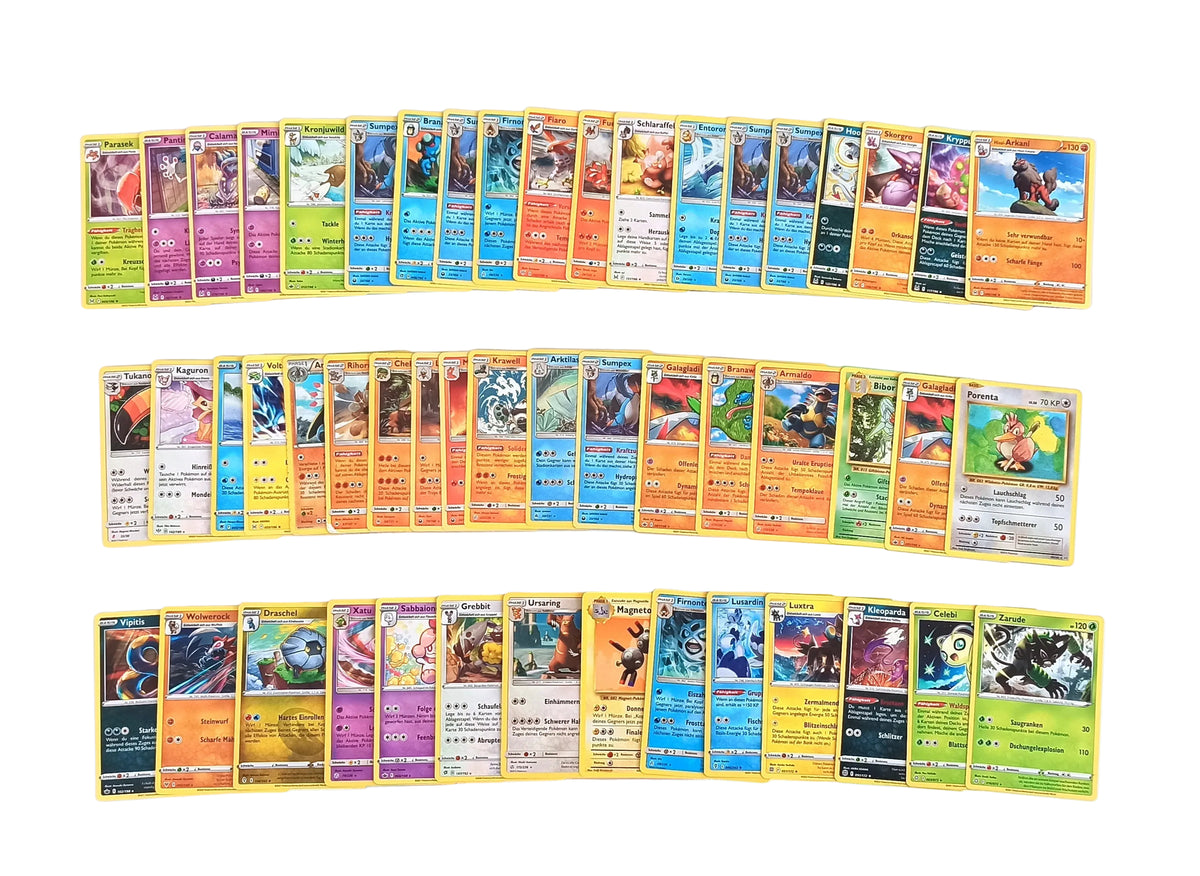 50 seltene * Stern Pokémon-Karten RARE - Deutsch - Sortiert und zufällig gemischt - Hol dir die stärksten Pokemon in dein Deck