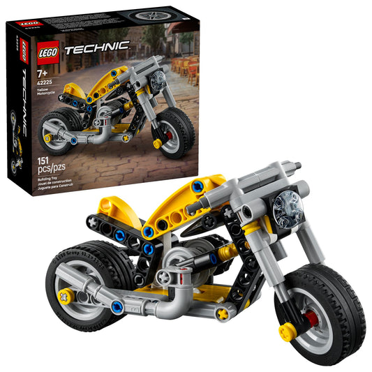 LEGO® Technic 42225 Gelbes Motorrad – 151 Teile, ab 7 J.