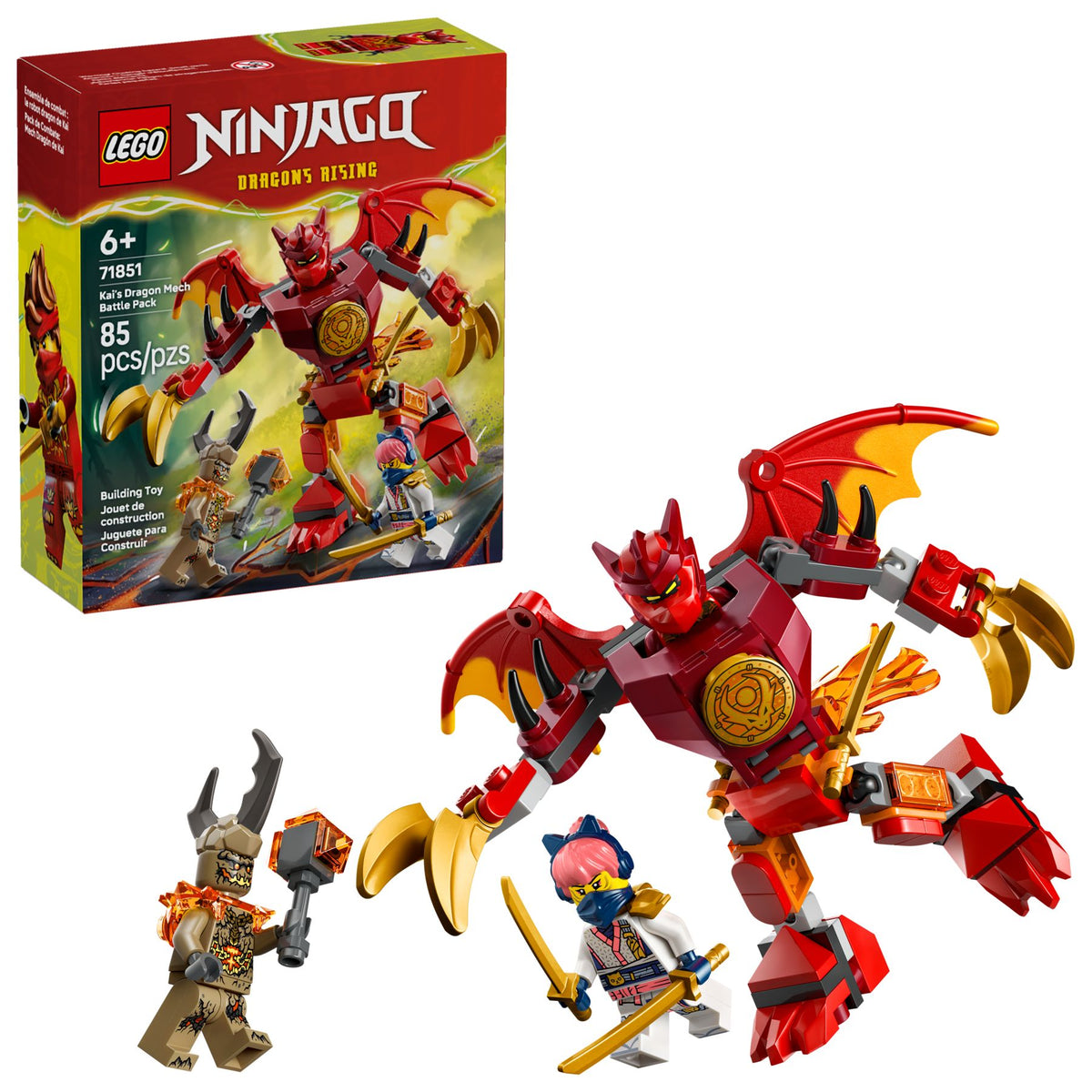 LEGO NINJAGO Kais DrachenMech Battle Set 71851