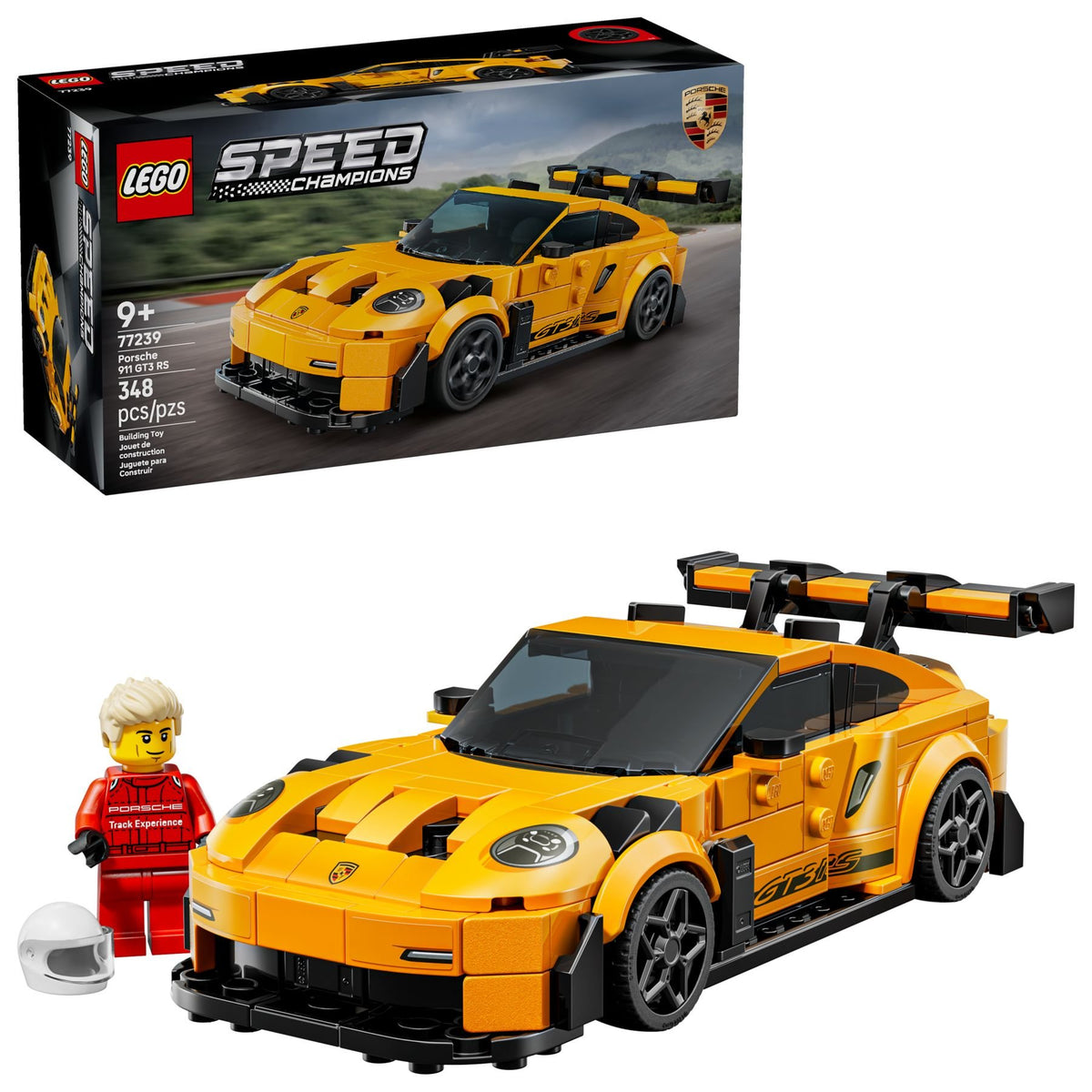 LEGO Speed Champions 77239 Porsche 911 GT3 RS Supersportwagen - 348 Teile
