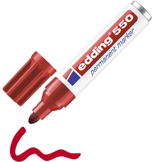 edding 550 Permanentmarker rot – Rundspitze 3–4 mm
