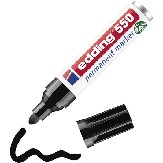 edding 550 Permanentmarker schwarz – Rundspitze 3–4 mm