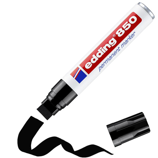 edding 850 Permanent-Marker schwarz – Keilspitze, 5-16 mm