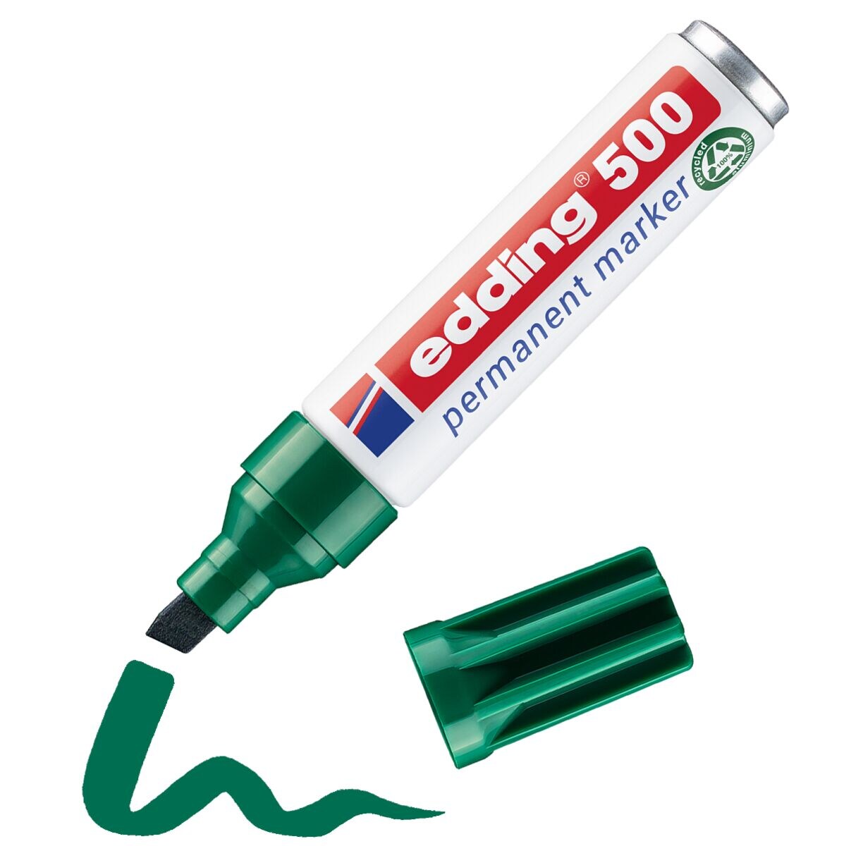 edding 500 Permanentmarker grün – Keilspitze 2–7 mm