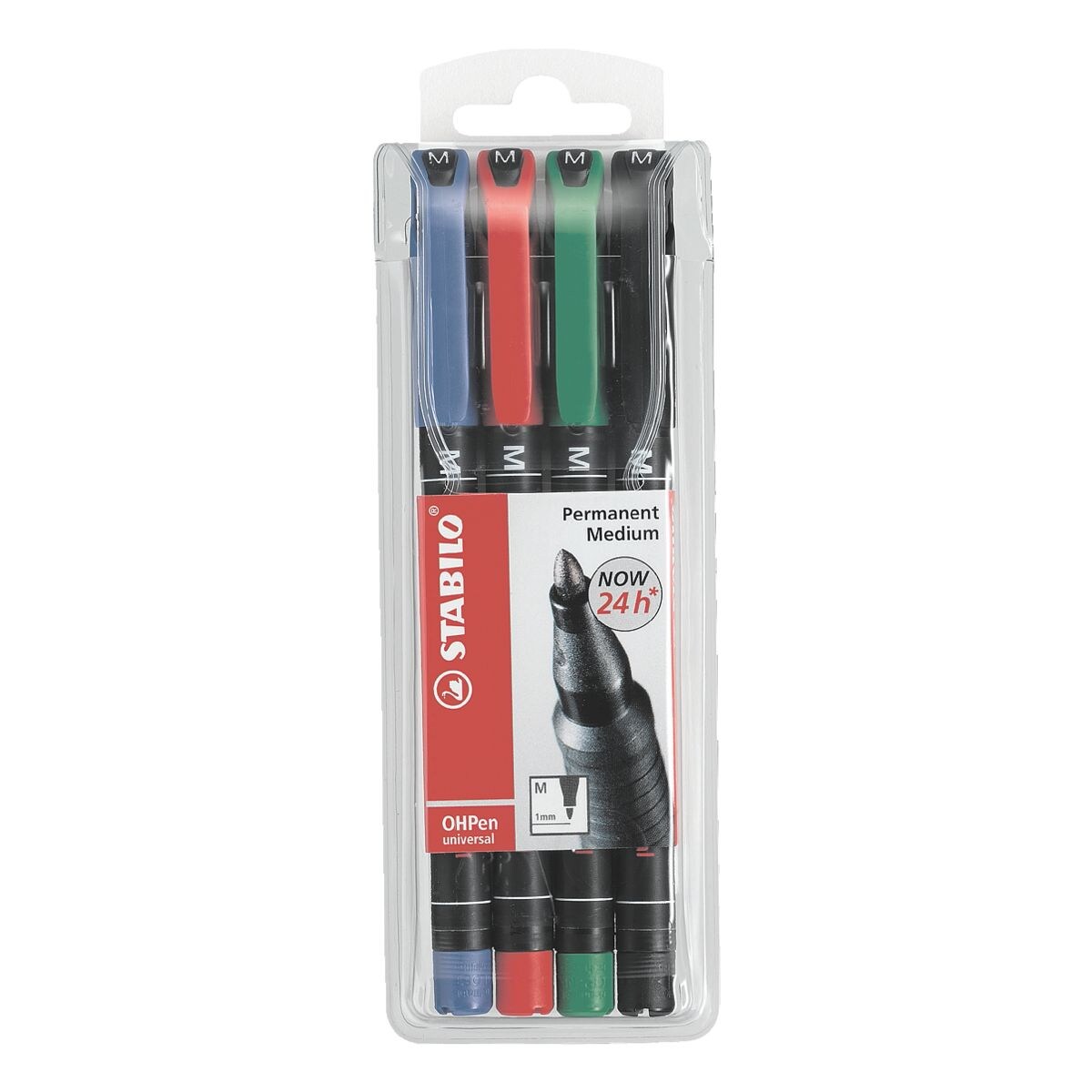 STABILO OHPen M permanent Folienstift 4er-Set 1,0 mm