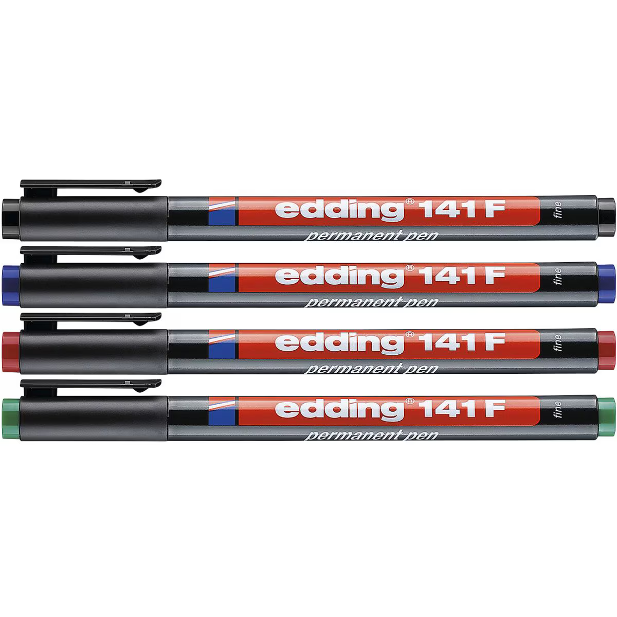 edding 141 F Permanent Pen 4er-Set – Fineliner 0,6 mm