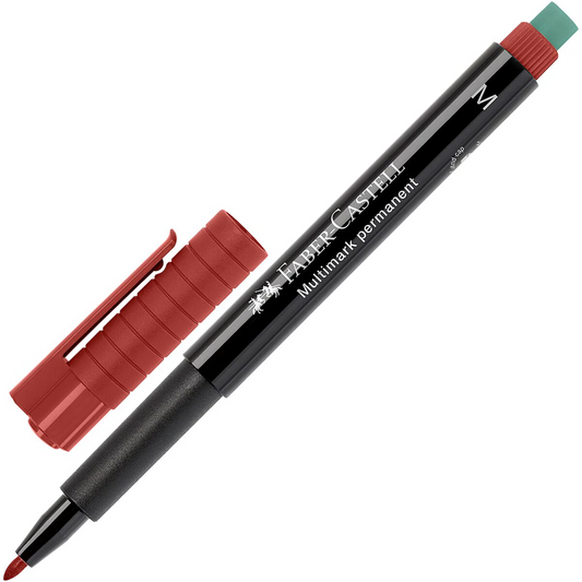 Faber-Castell Multimark Permanent Marker rot