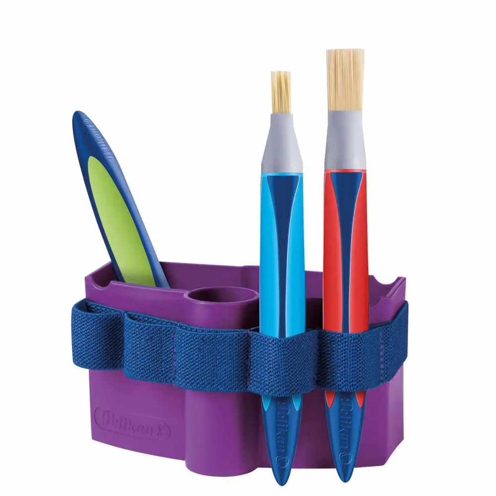 Pelikan Wasserbecher mit Pinselhalter violett
