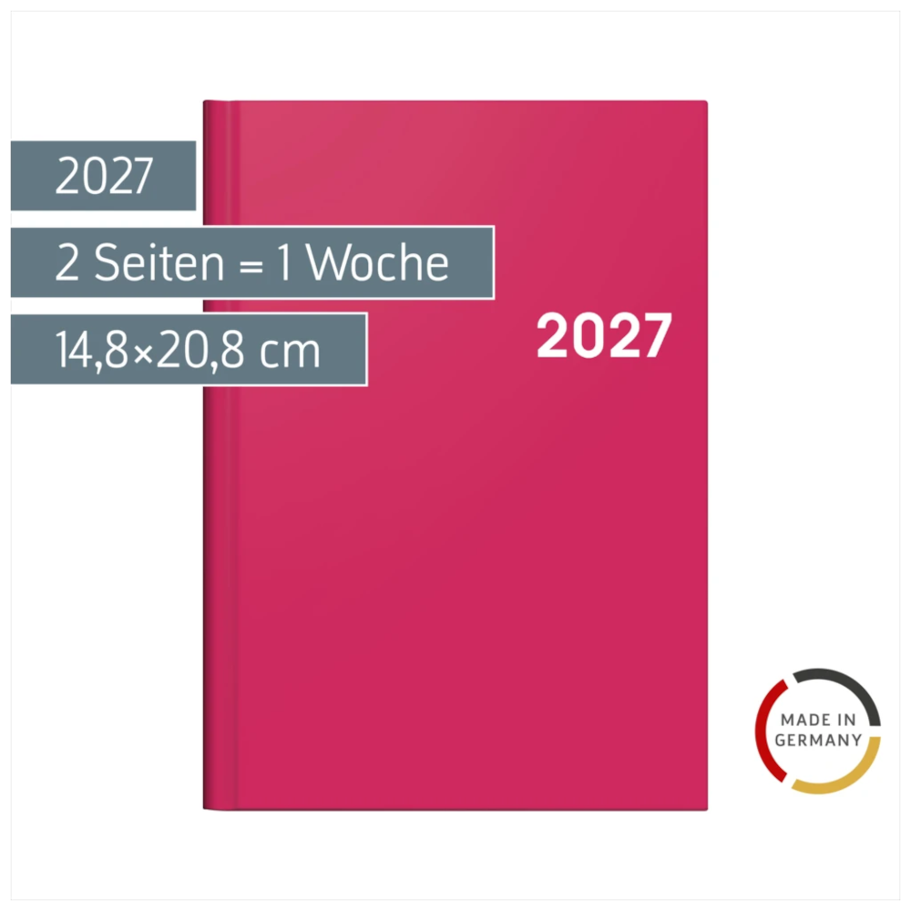 BRUNNEN Colour Line Buchkalender A5 2027 Pink
