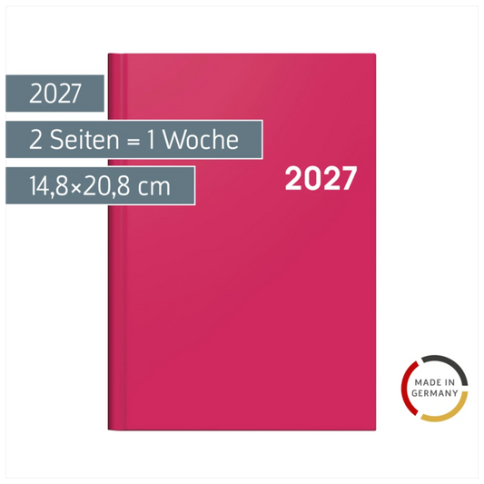 BRUNNEN Colour Line Buchkalender A5 2027 Pink