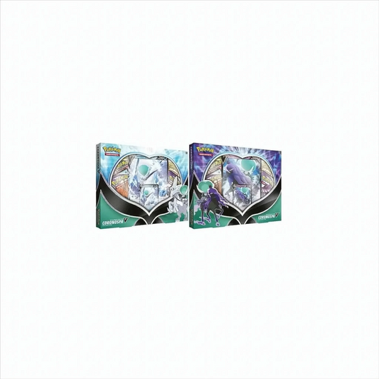 Pokémon Coronospa-V Box – 1 von 2 Designs, zufällig | 4 Boosterpacks