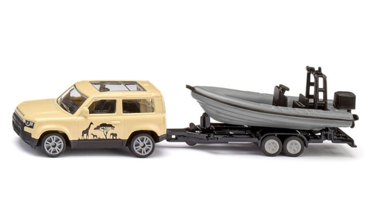 SIKU Land Rover Defender Safari mit Boot Set