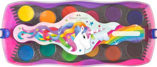 Faber-Castell Wasserfarbkasten Connector Einhorn 12 Farben