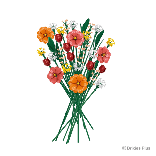 BRIXIES Plus Blumenstrauß Sunrise – Nano-Steckpuzzle 729 Teile