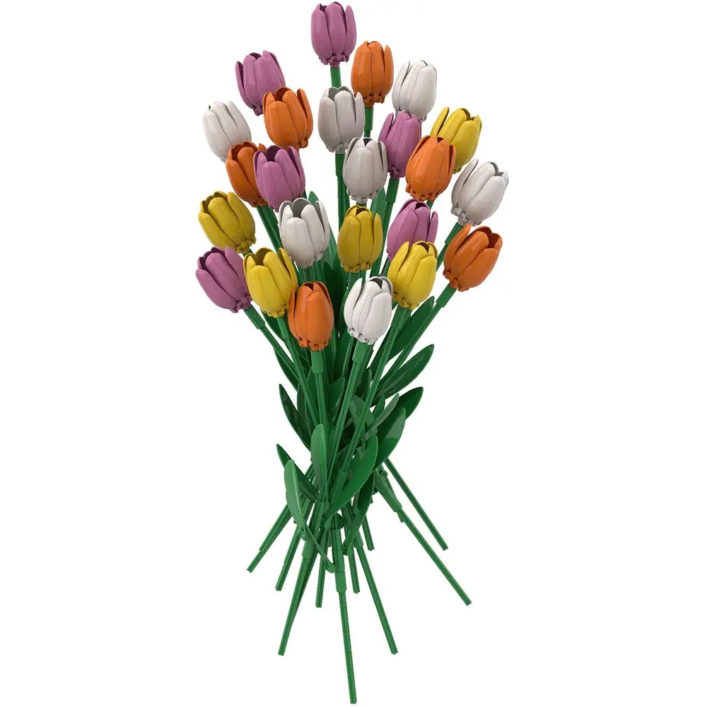 BRIXIES Plus Blumenstrauß Tulpen – Nano-Steckpuzzle 552 Teile
