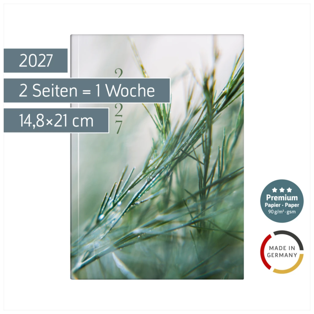 BRUNNEN YoungLine Buchkalender A5 Greeny 2027