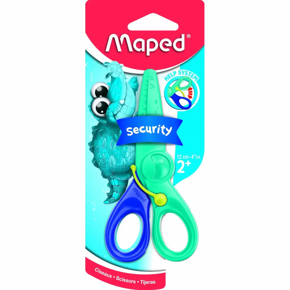 Maped Kidipulse Kinderschere 12 cm blau/türkis abgerundet