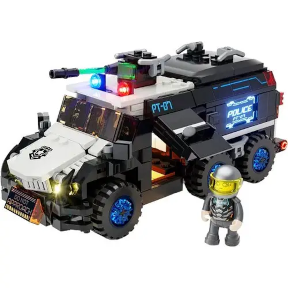 Lumibricks Police Urban Convoy Polizeikonvoi, 485 Teile
