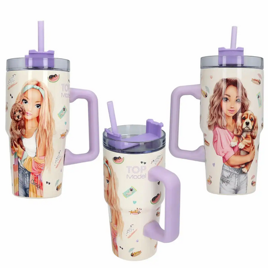 TOPModel To-go-Becher Edelstahl SUNNY DOG beige