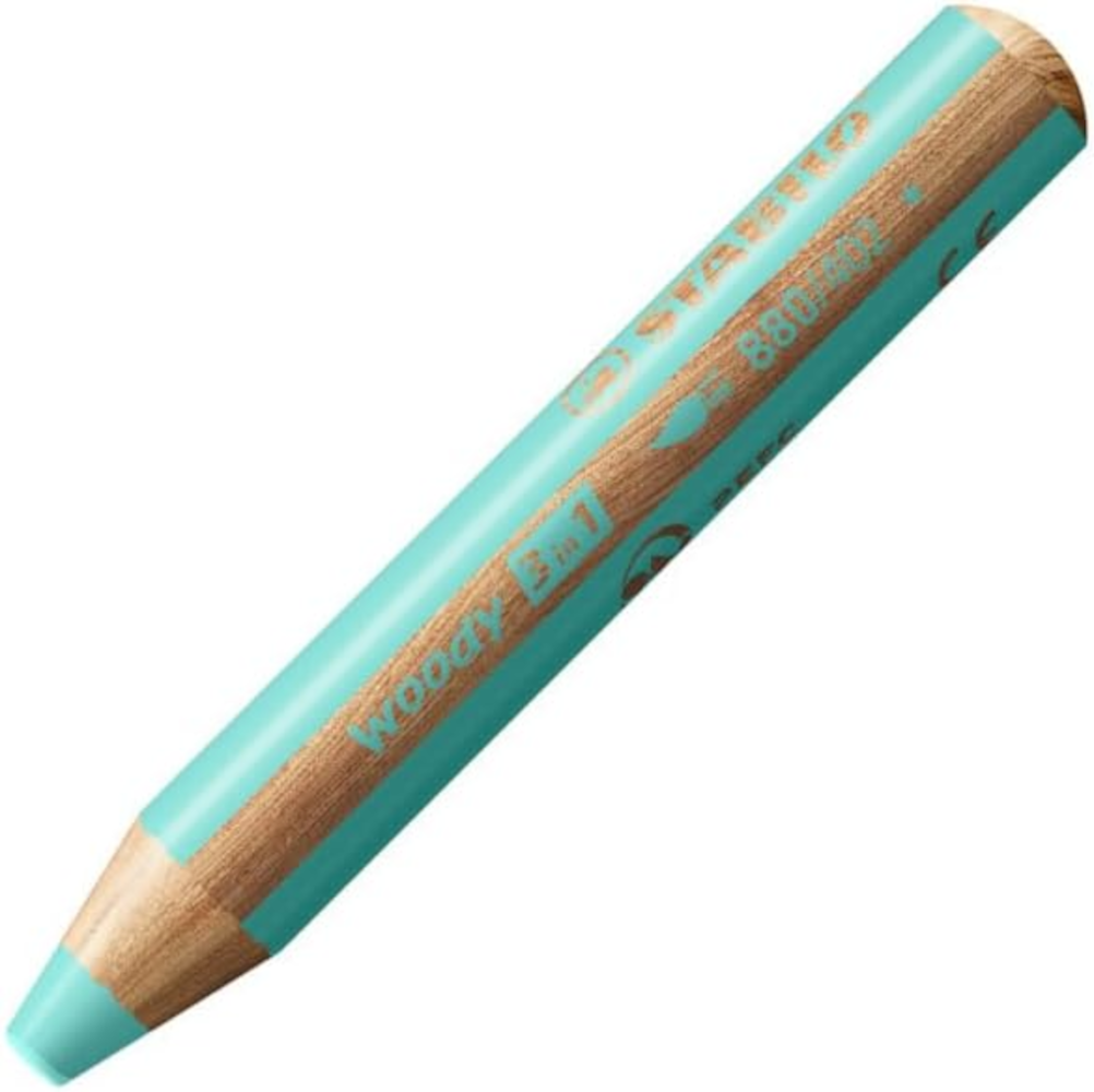 STABILO woody 3in1 Buntstift Pastellblau 10 cm
