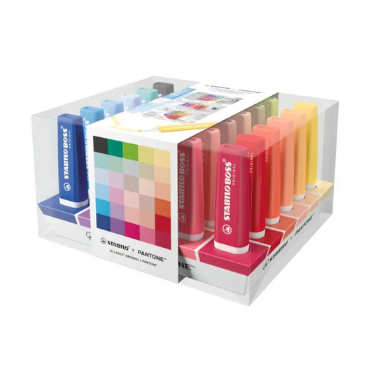 STABILO BOSS x PANTONE Deskset mit 30 Textmarkern