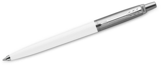 PARKER Jotter Kugelschreiber weiß/silber – Strichstärke M