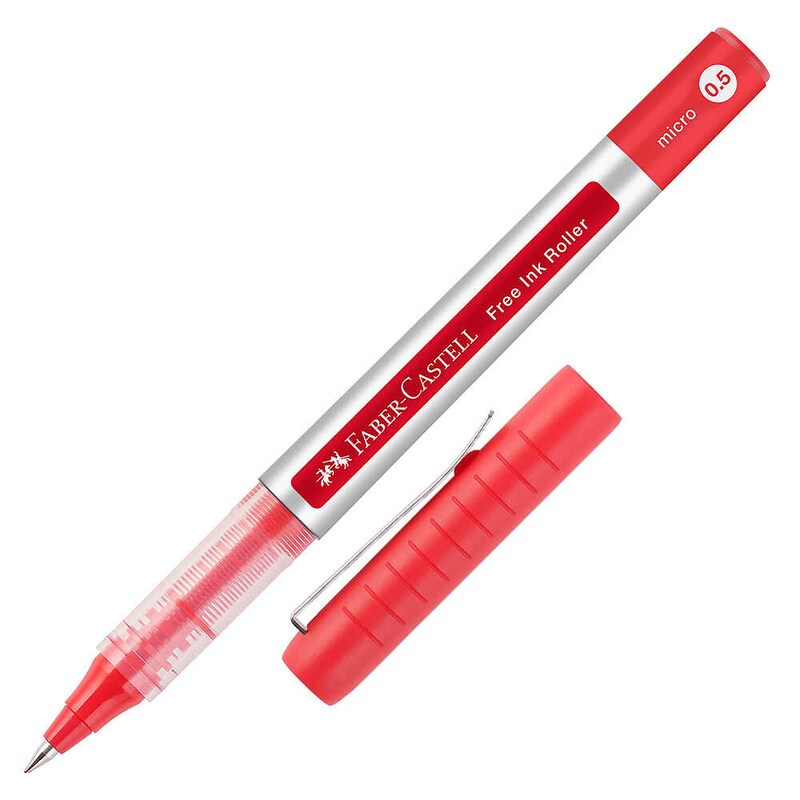 FABER-CASTELL Free Ink Tintenroller 0,5mm rot grau