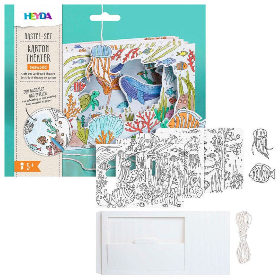 HEYDA Karton-Theater Seaworld – Basteln & Spielen ab 5 Jahren