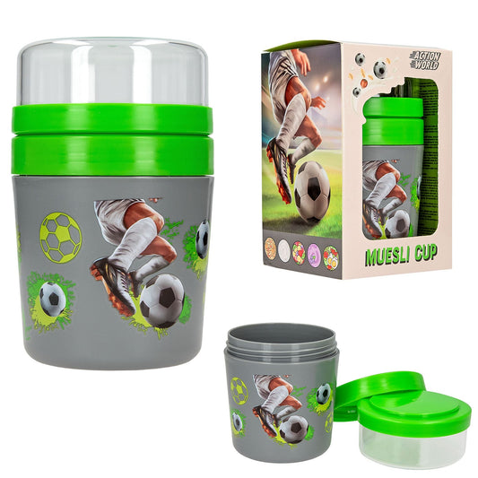 Action World Müslibecher Fußball 500 ml – BPA-frei