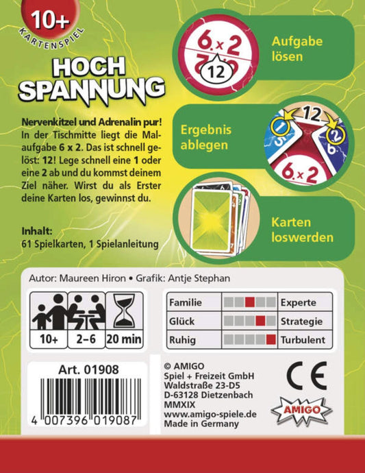 AMIGO Hochspannung – Kartenspiel Reaktion & Einmaleins
