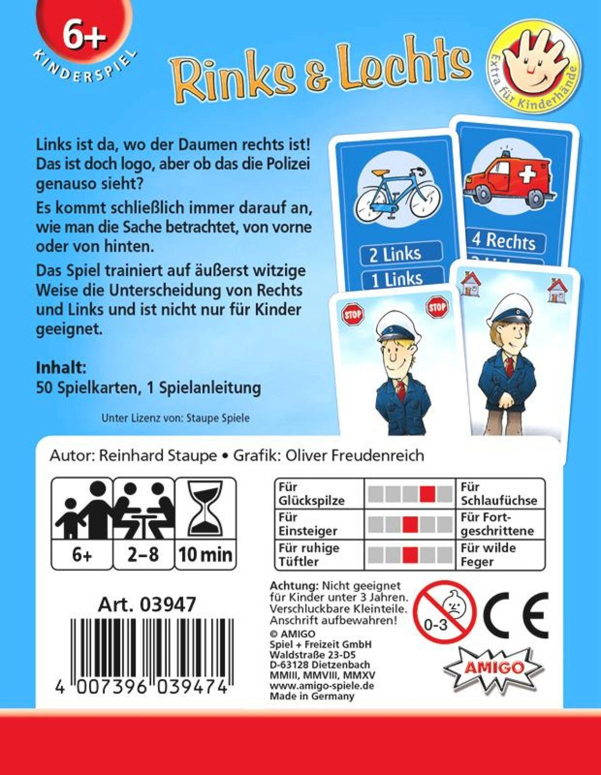 Rinks & Lechts – AMIGO Kartenspiel Rechts-Links