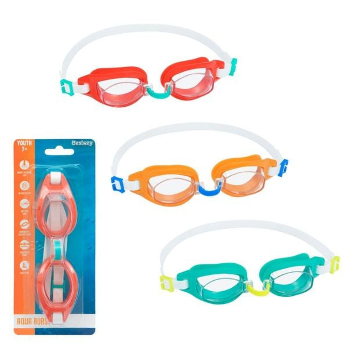 Bestway Schwimmbrille Wave Crest – 1 aus 3 Farben zufällig