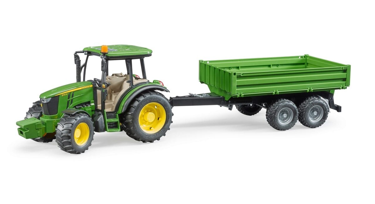 BRUDER John Deere 5115M Traktor mit Anhänger 1:16