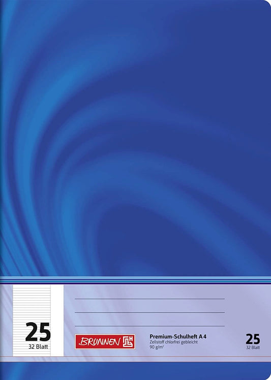BRUNNEN Vivendi Schulheft A4 Lin. 25 liniert 16 Blatt blau