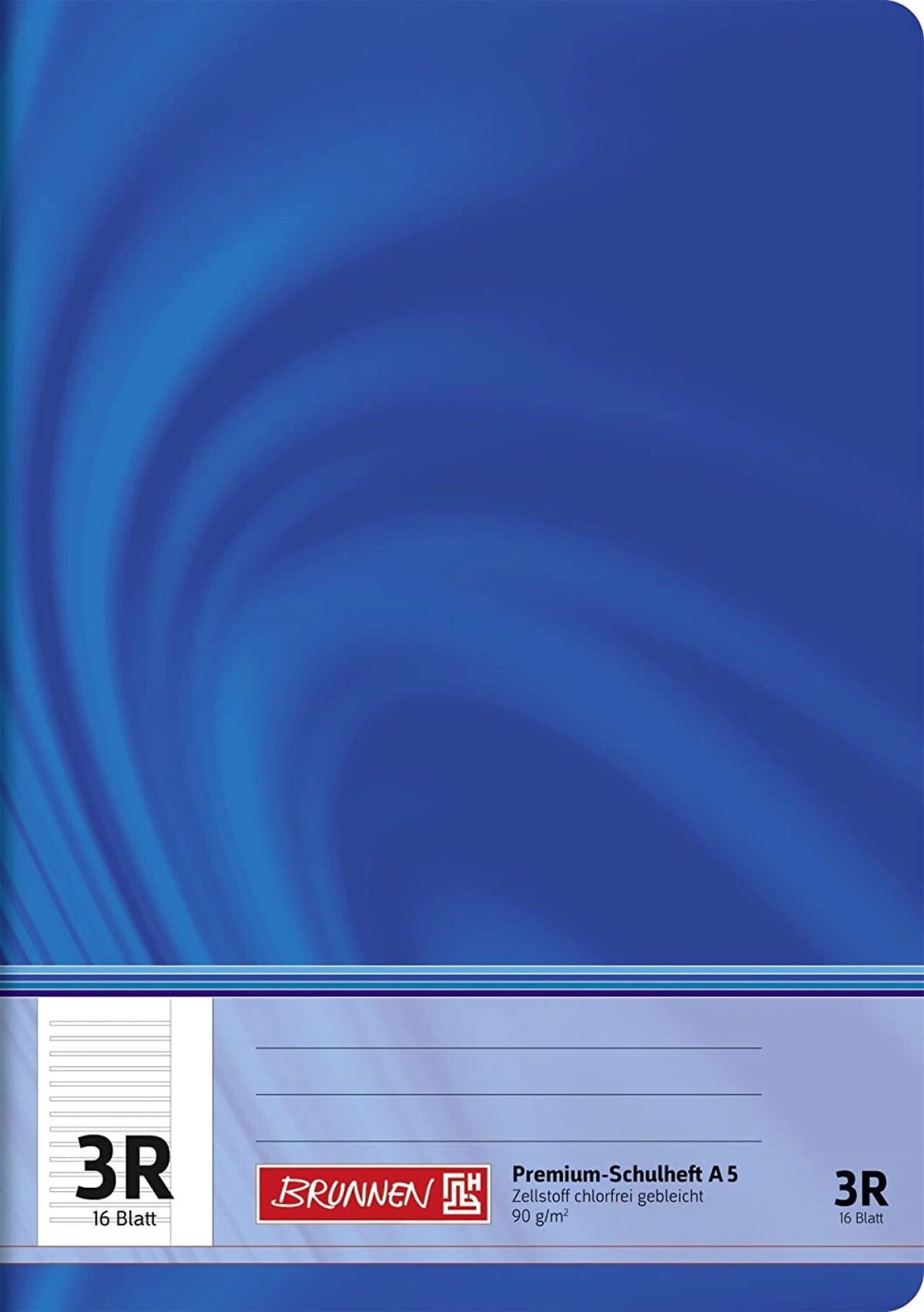 BRUNNEN Schulheft A5 Lineatur 3R liniert, 16 Blatt – Vivendi