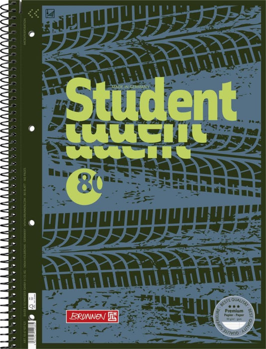 BRUNNEN College-Block A4 Lin.27 80 Blatt – Zufallsdesign
