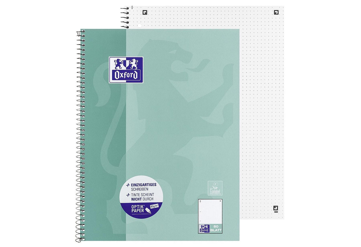 OXFORD Collegeblock A4+ 80 Blatt dotted – zufälliges Design