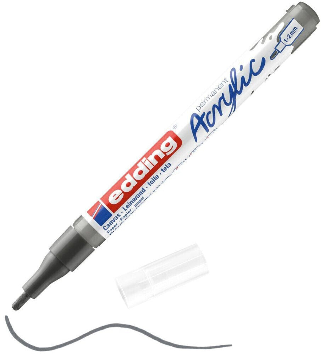 edding 5300 Acrylmarker anthrazit – 1-2 mm, seidenmatt