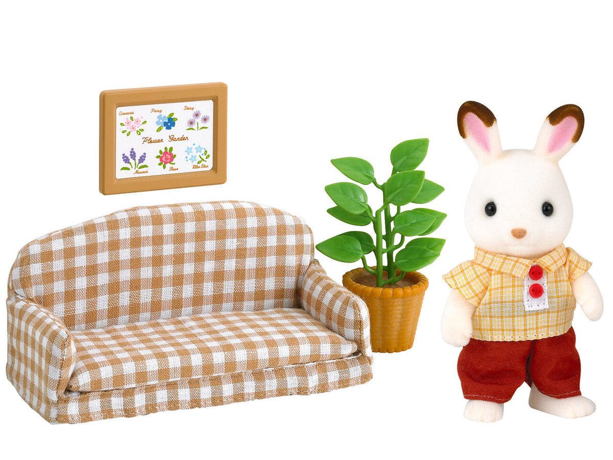 Sylvanian Families 5013 Schokoladenhasen Vater mit Sofa