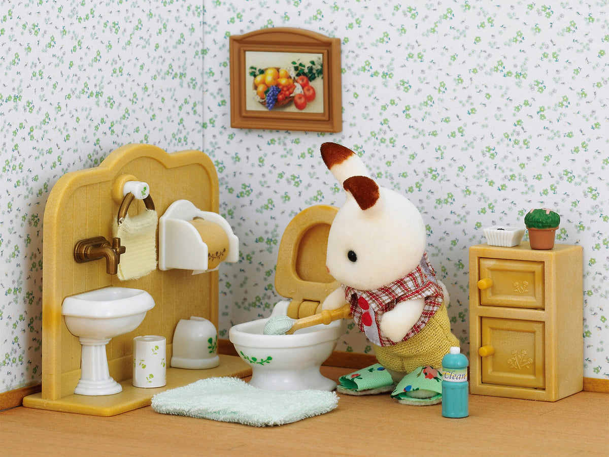 Sylvanian Families 5015 Schokoladenhasen Bruder mit Waschraum