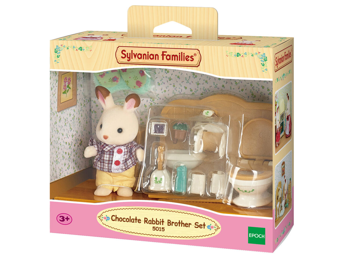 Sylvanian Families 5015 Schokoladenhasen Bruder mit Waschraum