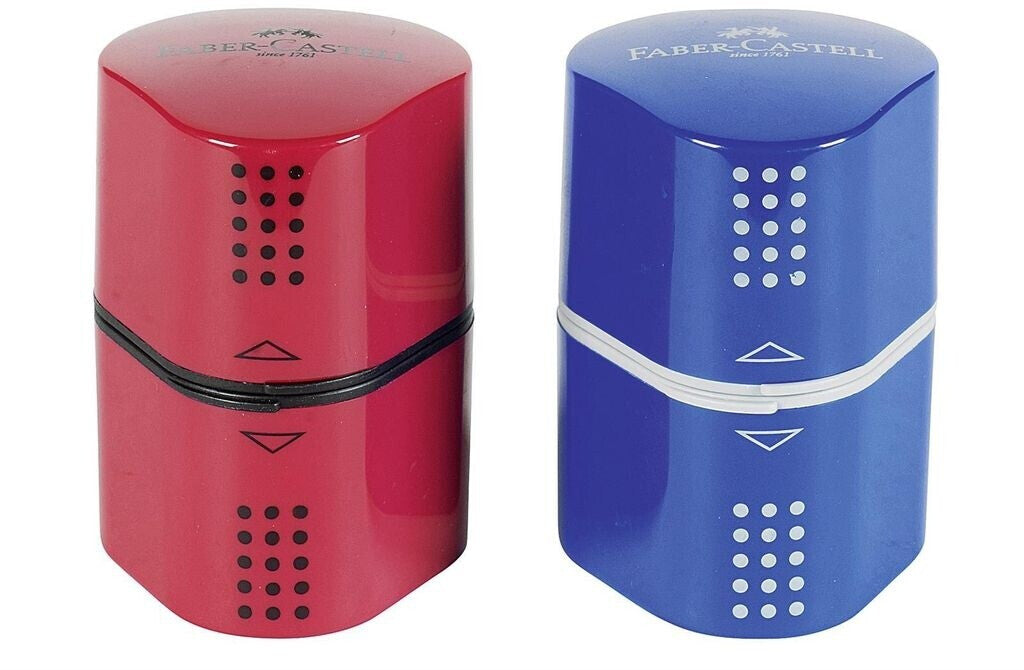 Faber-Castell Dreifachspitzdose Colour Grip rot oder blau