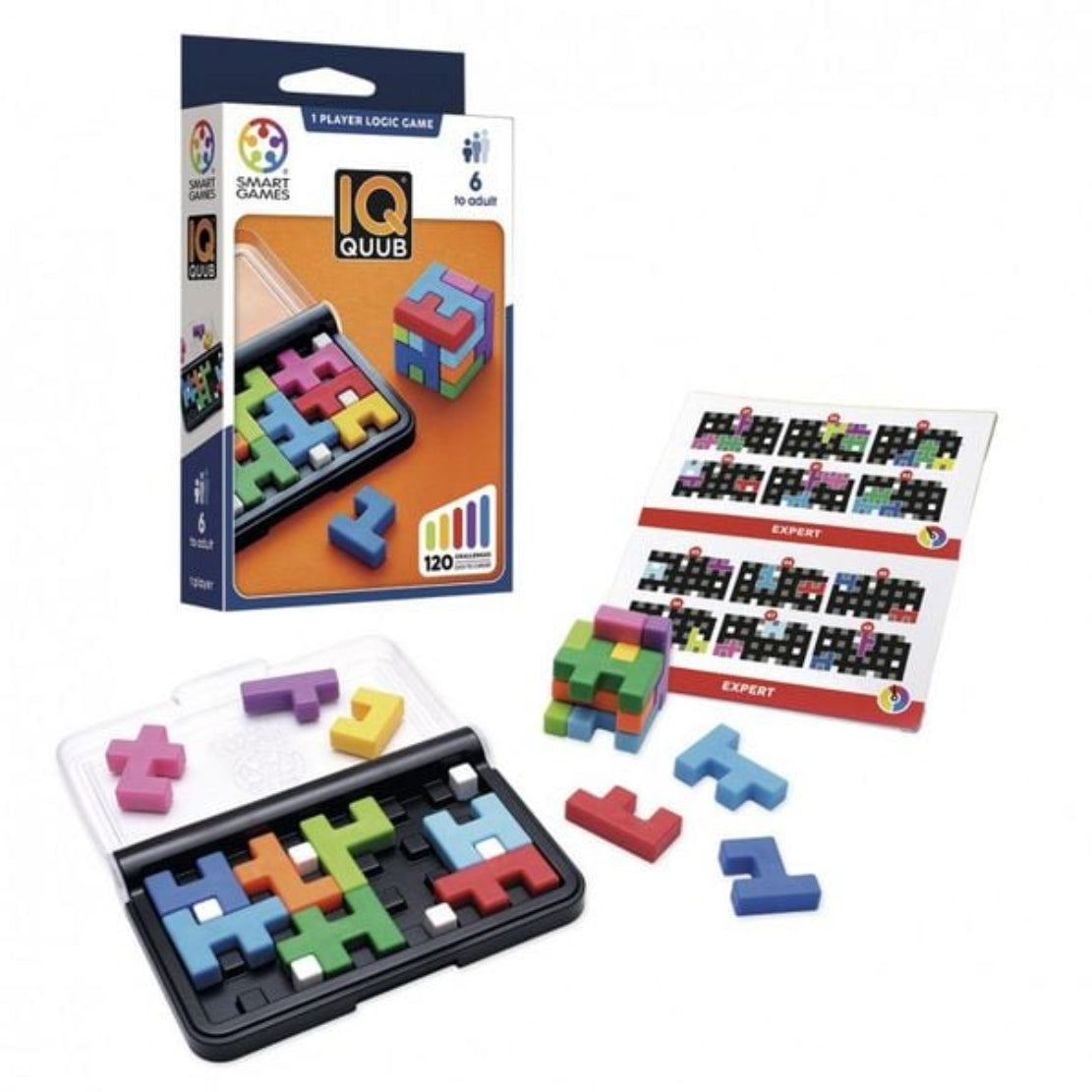 SmartGames IQ Quub – Logikspiel 2D & 3D Aufgaben
