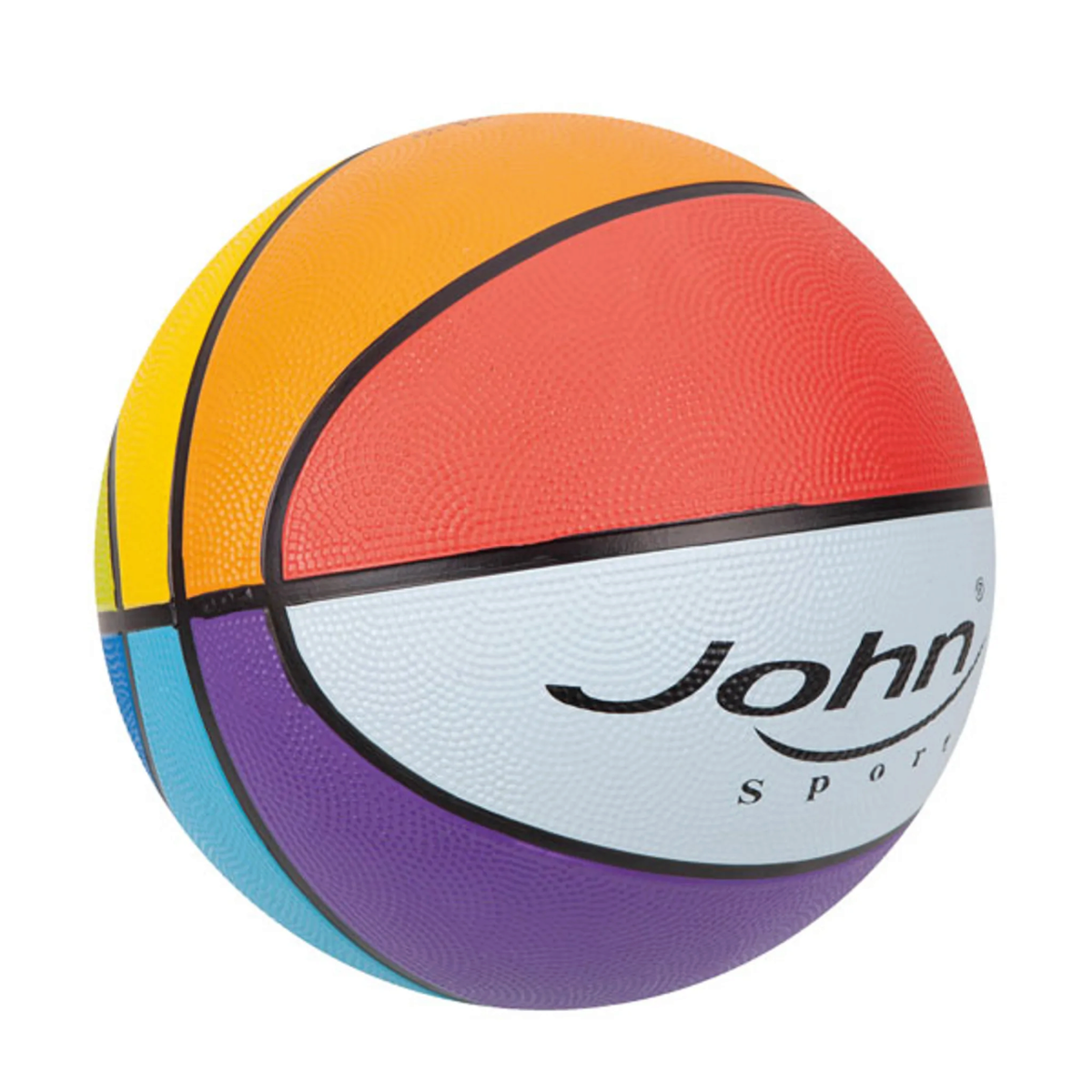 JOHN Rainbow Basketball Größe 7 – 240mm, ca. 600g
