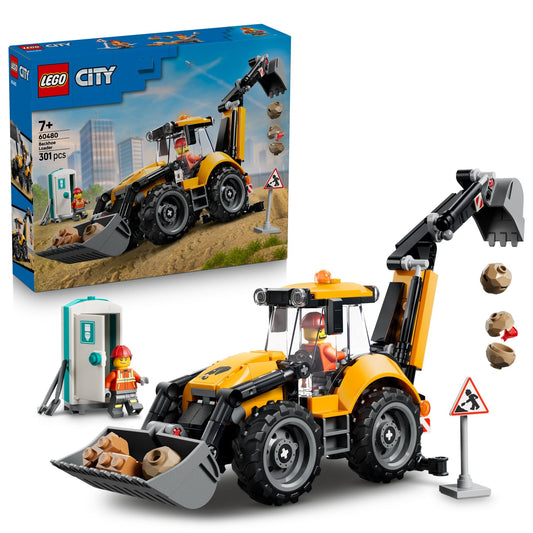 LEGO® City 60480 Gelber Baggerlader – 301 Teile
